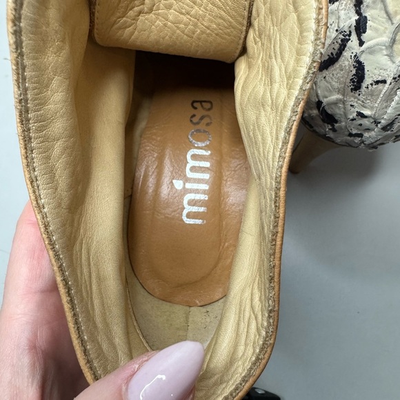 Limited Edition Mimosa Leopard & Beige Leather Booties – Size 7 – Made in Italy - Picture 16 of 17